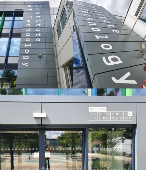 Barking and Dagenham College, outdoor signage and vinyls